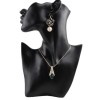 Bust Prezentare Bijuterii Watchbox, 28cm, Rasina, Negru/Alb - Suport Elegant Coliere, Lanturi
