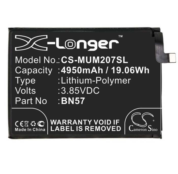 3,85V-4950MAH ACUMULATOR LI-POLIMER =&gt; XIAOMI POCO X3 NFC