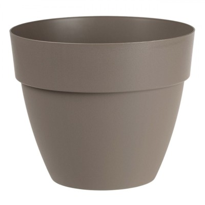 Ghiveci Flori Plastic, 35x29.5cm, Capacitate 19.5l, Mocca, Sistem de Drenare Intern foto