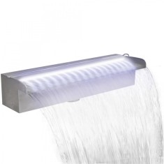Fantana dreptunghiulara tip cascaca, o?el inoxidabil cu ??LED, 45 cm foto