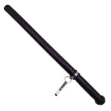 Tonfa Autoaparare IdeallStore&reg;, Cauciuc Negru 50cm + Agatatoare, Police Force