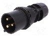 Conector alimentare AC, IEC 60309, IP44, 32A, 230V AC, 3 pini, PCE - 023-6X