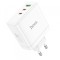 Incarcator Retea HOCO N30, 65W, 3.25A, 1 x USB-A - 2 x USB-C, Alb