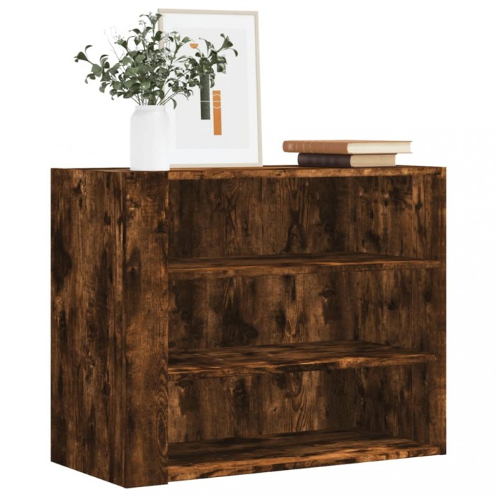 Gossi dulap de perete, stejar fumuriu, 75x35x60 cm, lemn prelucrat