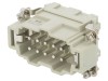 Conector TE Connectivity HDC inserturi HE-010-MS, Tata, 10 Pini, 16A, 500V, Argintat
