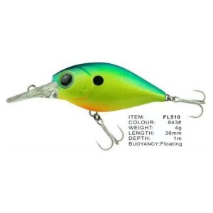 Vobler FL FL510 Floating 36mm 4.0g Depth 1.0m Colour 843 foto