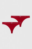 Cumpara ieftin Emporio Armani Underwear tanga 2-pack culoarea rosu