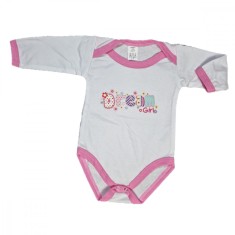 Body confortabil din bumbac pentru bebelusi fetite, cu mesajul , zDream Girl, 6-9 luni Dream, 74, Roz, 6-9 luni, Fete foto