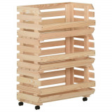 VidaXL Cărucior pentru legume, 57x30x80 cm, lemn de pin 327326