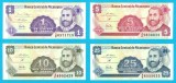 Nicaragua SET COMPLET 4x (p#167+168+169+170) 1+5+10+25 Centavos 1991 UNC- 'Sacuanjoche'; (ROG CITITI DETALIILE!)
