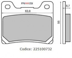 Placute frana (Sinter) Yamaha FZR 600 &amp;#039;90-&amp;#039;99 Cod Produs: MX_NEW 225100732RM foto