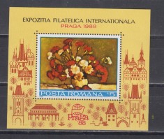 A11 TX3 4 - 1988 - Expozitia filatelica Praga 88 - colita dantelata