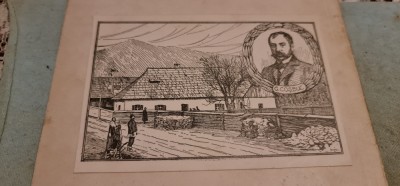George Coșbuc - portretul și casa natala. foto
