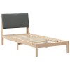VidaXL Cadru de pat maro și gri &icirc;nchis 90 x 190 cm Lemn masiv de pin 878785
