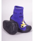 Mocasini pentru copii cu talpă antiderapantă &ndash; Model excavator galben (Marime