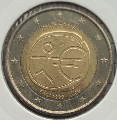 Slovenia 2 euro 2009 - 10 Years of EMU - km 82 - D62401 foto
