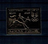 Ajman 1971 - Jocurile Olimpice, medaliați, gold, călărie, neuzat