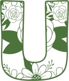 Cumpara ieftin Sticker decorativ, Litera U, Verde, 70 cm, 7443ST-1, Oem
