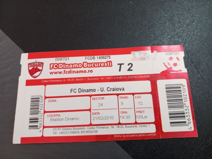 Bilet Dinamo - U Craiova