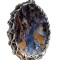 B273. Pandantiv cu Pietersit Bleu, fir de Argint, Argintie, 4 cm, Lux, Bogatie