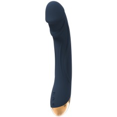 Vibrator Boreas Goddess Collection, 12 Moduri Vibratii, Functie Incalzire, Silicon, USB, Albastru Inchis, 21 cm