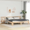 VidaXL Cadru de pat cu sertar Maro 200 x 200 cm Lemn masiv de pin 3385676