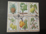 Seria Completă S&atilde;o Tom&eacute; și Pr&iacute;ncipe 1981 - Fructe Tropicale, Cacao, Cafea, Ananas, Mango, FDC 6v -A333