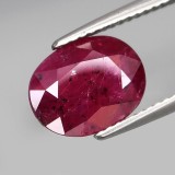 ~&gt;&gt;RUBIN NATURAL rosu-mov 3,72 ct. netratat , Certificat de Autenticitate ! ! !