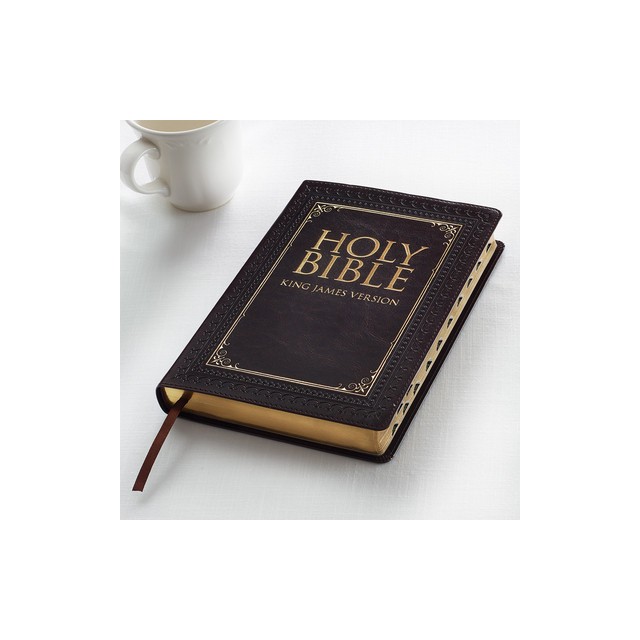 KJV Large Print Thumb Index Edition: Brown