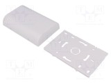 Carcasă montare pe perete ITALTRONIC ABS albă 80mm x 120mm x 25mm