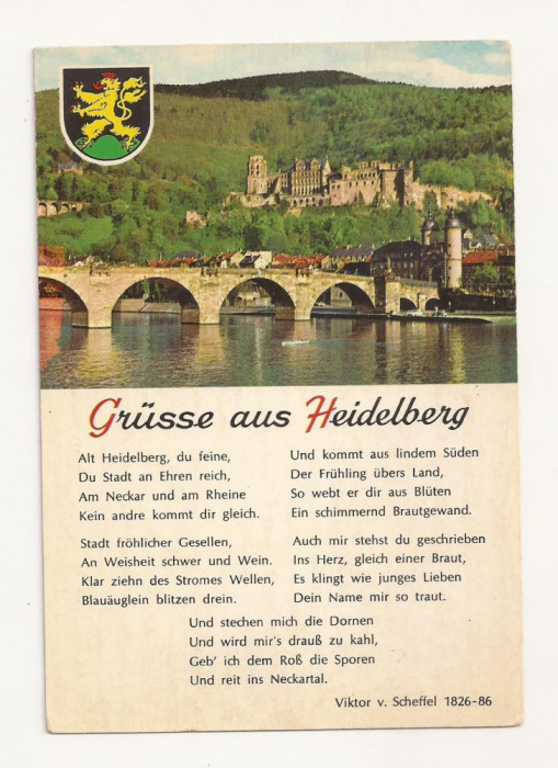 SG10- Carte Postala-Germania, Heidelberg , Circulata 1978