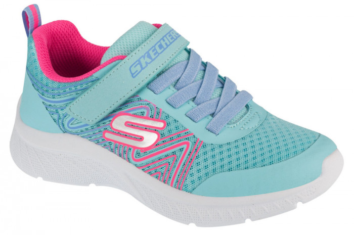 Pantofi pentru adidași Skechers Microspec Plus - Swirl Sweet 303535L-AQPK albastru