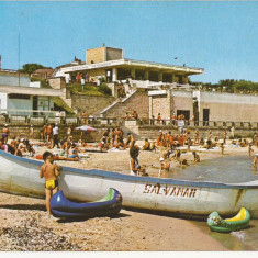 Carte Postala veche - Eforie Sud - plaja 1985, necirculata