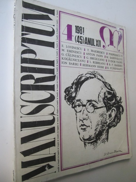 Revista Manuscriptum 4/1981 (45) Anul XII