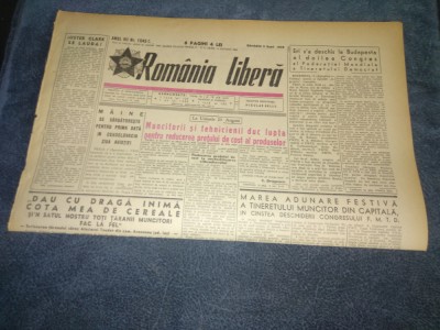 ZIARUL ROMANIA LIBERA 3 SEPTEMBRIE 1949 foto
