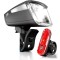 Set 2 lumini LED fata, spate pentru bicicleta Velmia L100, plastic, multicolor