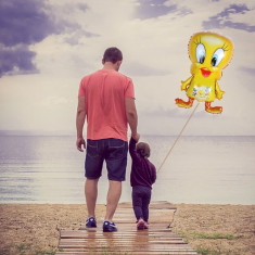 Balon gigant Tweety, figurina folie 77x44 cm, aer sau heliu foto