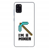 Husa compatibila cu Samsung Galaxy A31 Silicon Gel Tpu Model Minecraft Miner