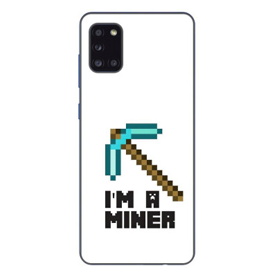 Husa compatibila cu Samsung Galaxy A31 Silicon Gel Tpu Model Minecraft Miner foto
