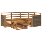 vidaXL Set de canapele de exterior 5 pcs natural 59 x 59 x 37 cm 3384315