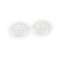 Set 10 nasturi lenjerie, rezistenti la spalare 95C, diametru 15 mm, Transparent