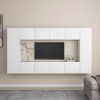 VidaXL Set de dulapuri TV, 6 piese, alb, lemn prelucrat 3078669