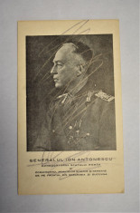 Generalul Ion Antonescu - carton propagandistic 1940 foto