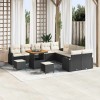 VidaXL Set de canapele pentru grădină 13 pcs Negru Rattan poli