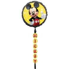 Balon folie Mickey Mouse rotund airwalker 71x180 cm foto