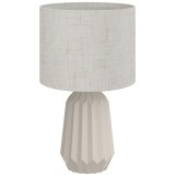 HOMCOM Lampă de masă, veioză, lampă de noptieră cu abajur din in, comutator basculant, lampă de birou, 22 x 22 x 39 cm, Bej | Aosom Romania