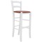 Scaun Paesana bar - cadru alb - imitatie piele coniac - 8070
