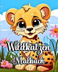 Wildkatzen Malbuch: Safari-Tiere Gepard und Leopard zum Ausmalen f foto