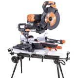 Cumpara ieftin Pachet fierastrau circular stationar cu taiere inclinata dubla R255SMS-DB+ cu panza multi-material TCT de 255 mm + stand Evolution PLUS