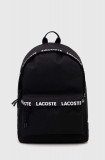 Lacoste rucsac culoarea negru, mare, neted